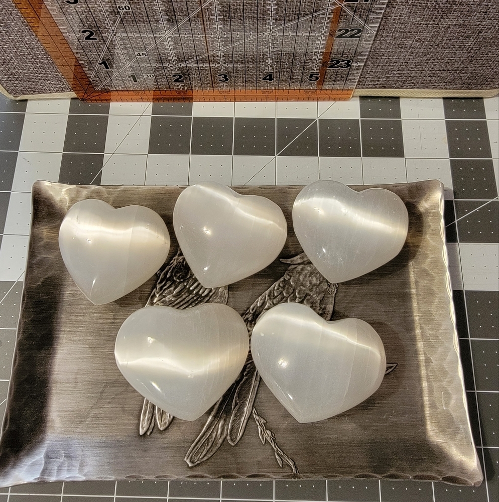Selenite hearts